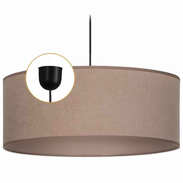 Závěsná lampa Abażur Béžová 50 cm 1 x E27 Lustr stropní svítidlo se stínítkem
