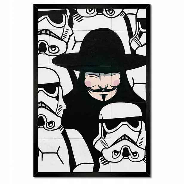 Plakáty v rámu 40x60 V jako Vendetta Maska