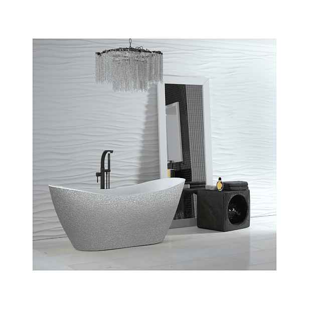 BESCO Olsen Spa  VIYA VANAND16GLAM02 - Volně stojící vana VIYA Glam - stříbrná