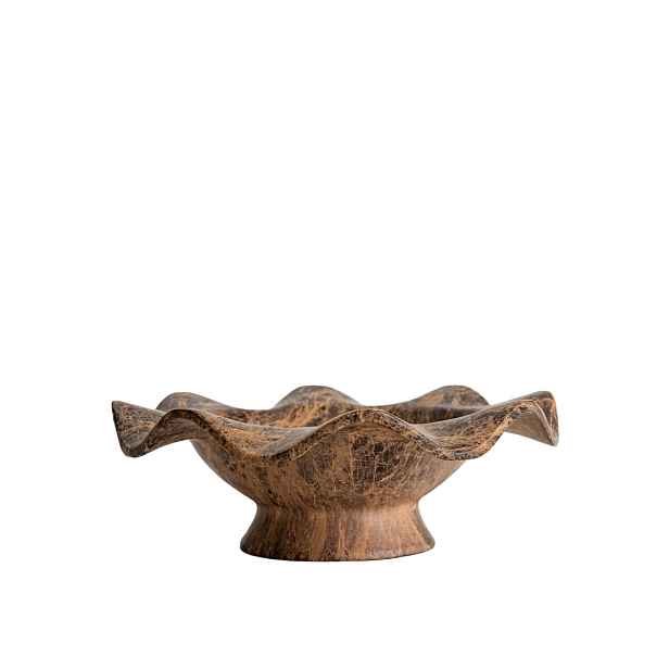 Dekorativní podnos Elysian vlnitý na nožce 26x9 cm Homla