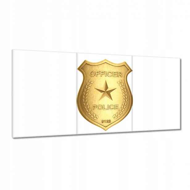 Obrazy 180x90 Zlatý odznak policisty