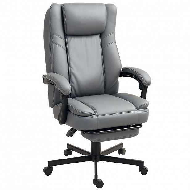 HOMCOM KANCELÁŘSKÁ ŽIDLE s masážní funkcí, ergonomická kancelářská židle s funkcí polohování