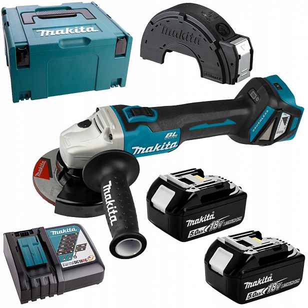 Aku úhlová bruska 125 mm 18 V 5-rychlostní 2x5 Ah Makita DGA511RTJ