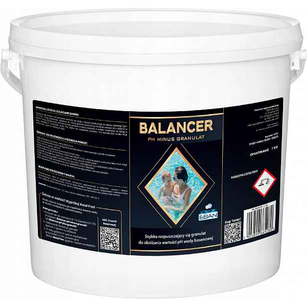Balancer Ph- Mínus Do Bazénu Granule Bazénová Chemie Vířivka Voda 7 Kg Eban
