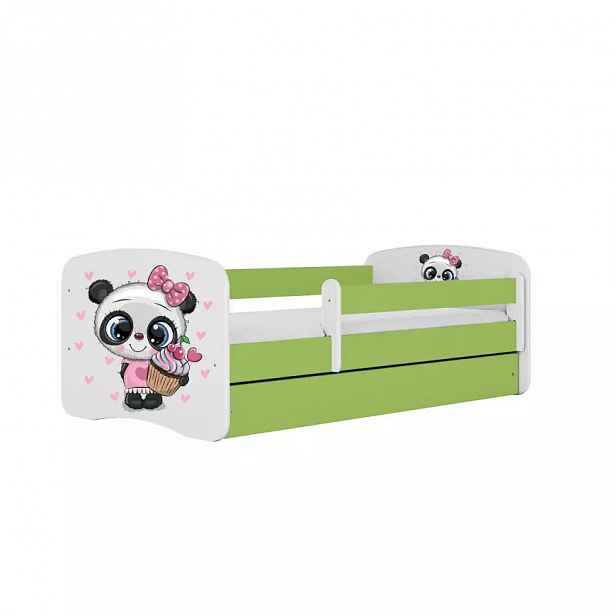 Dětská postel Babydreams+SZ+M zelená 70x140 Panda