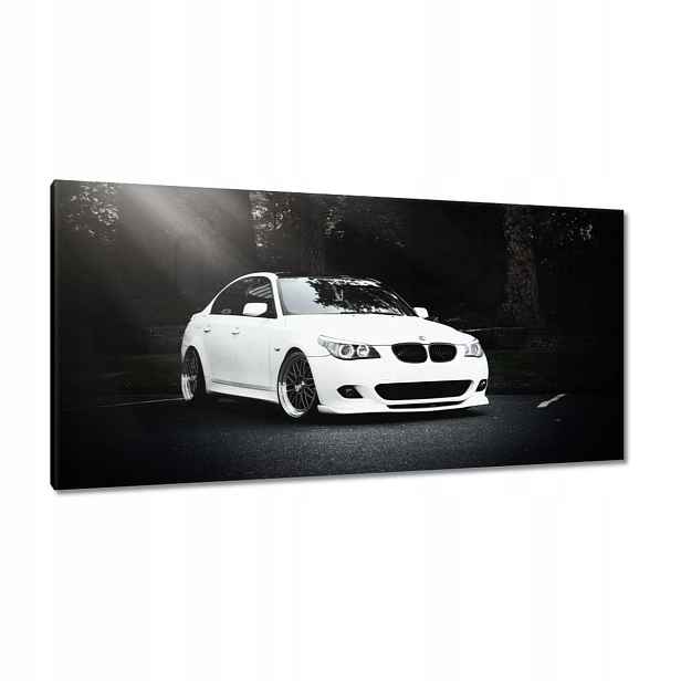 Obrazy 115x55 Bílé Bmw Šedé Auto