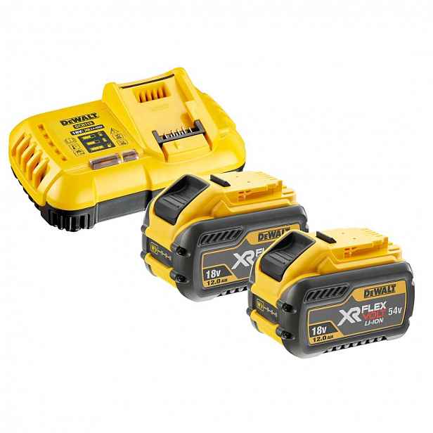 DeWALT - Sada 8A nabíječky a 2x aku 18/54 V XR FLEXVOLT 12,0 Ah DCB118Y2