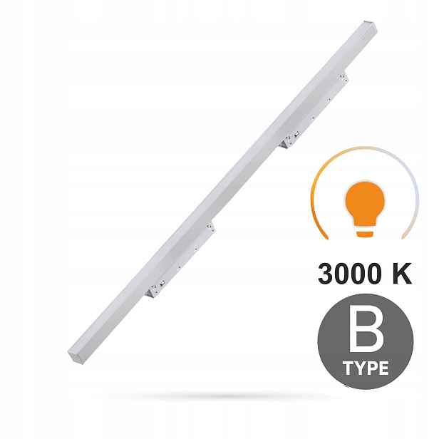 Lineární reflektor Bílý Flood 30W 3000K Teplý Typ B Smart Track 48VDC