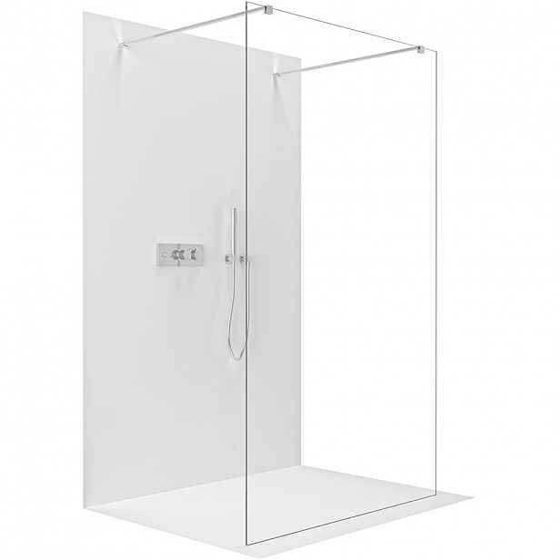 Sprchová zástěna Walk-in Onyx Duo L/P - 8 mm - hranatá vzpěra - chrom, transparentní sklo - 60x200 cm