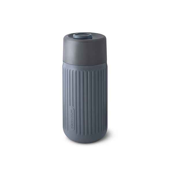 Tmavě šedý skleněný cestovní hrnek 340 ml – Black + Blum