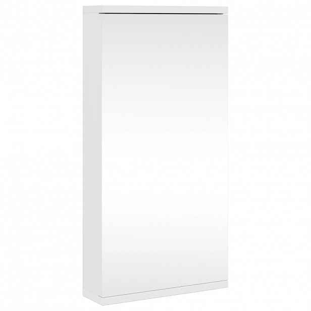 vidaXL Rohová koupelnová zrcadlová skříňka bílá 30 x 24 x 60 cm