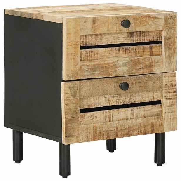 vidaXL Noční stolek Přírodní 40 x 33 x 46 cm Masivní mangové dřevo