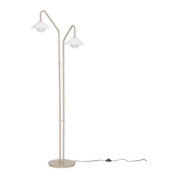 Béžová stojací lampa se skleněným stínidlem (výška 165 cm) Come – Hübsch