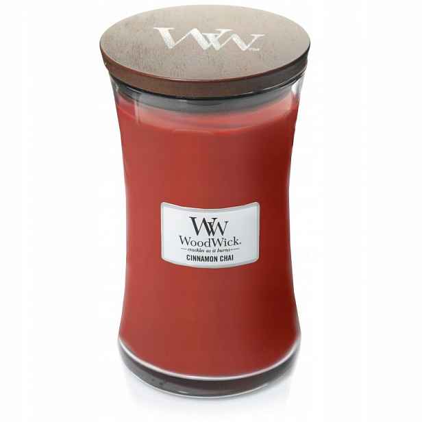 Cinnamon Chai WoodWick – velká vonná svíčka