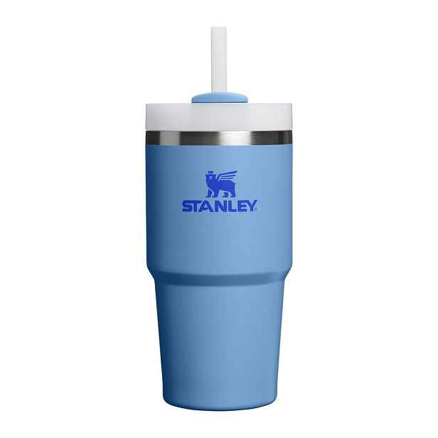 Modrá termoska s brčkem z nerezové oceli 600 ml Quencher H2.O FlowState™ Tumbler Blue Sky – Stanley