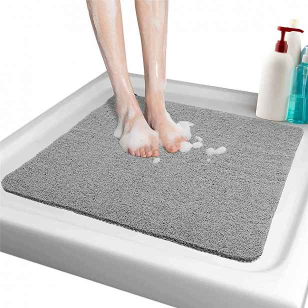 Protiskluzová koupelnová podložka 80 x 80 cm s otvory pro vanu a sprchu