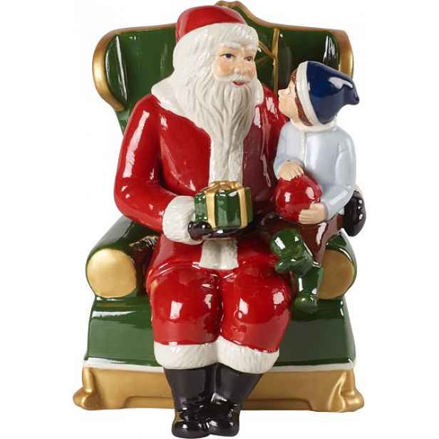 Villeroy & Boch Christmas Toys Santa v křesle s hracím mechanismem, 15 x 10 cm
