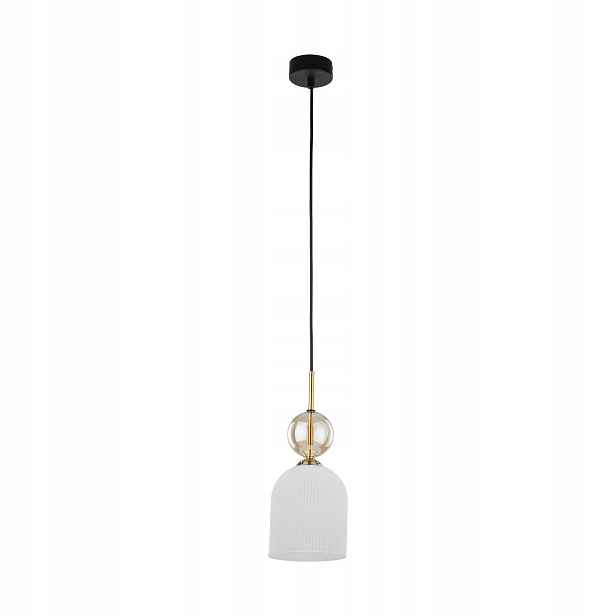 Závěsná lampa Sophia černá stínidlo bílá 1xE14 Glamour Dekorativní Závěsná