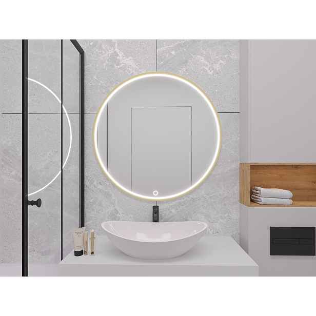 Zrcadlo Gerbinie Rozměry: 80 cm, Varianta: Osvětlení L