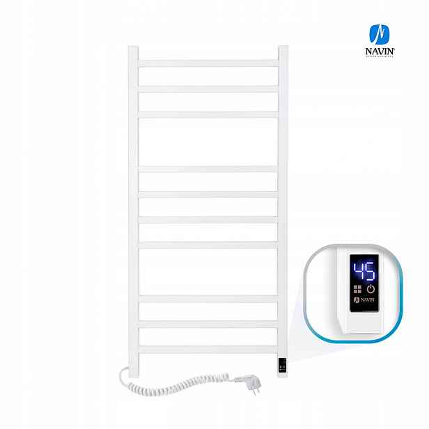 Elektrický koupelnový radiátor Bílý Loft Sensor 500х1000 levý