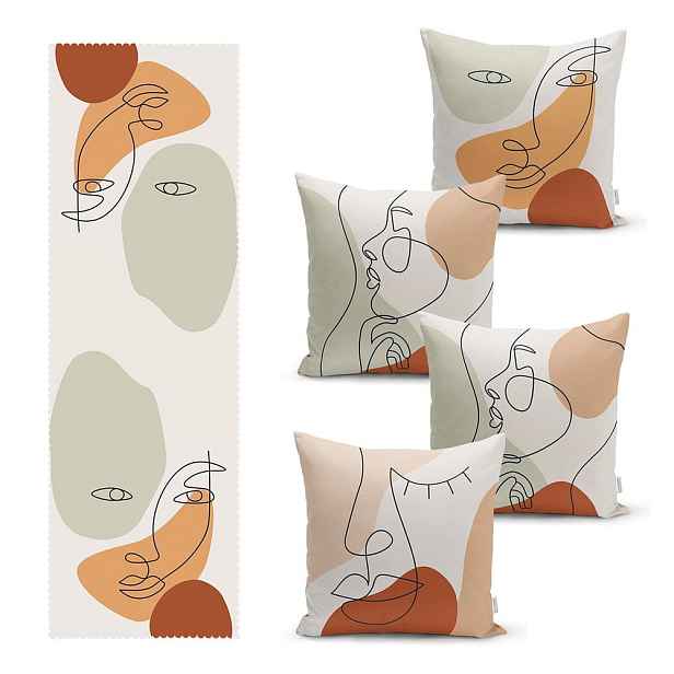 Set povlaků na polštář a běhounu 5 ks – Mila Home