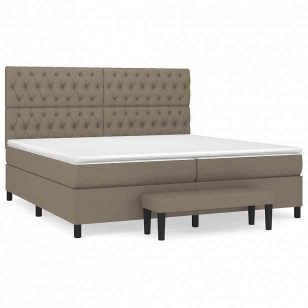 vidaXL Box spring postel s matrací taupe 200x200 cm textil