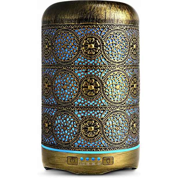 Difuzér s vůní 260 Ml Kovová Led aromaterapie 7 barev Salking