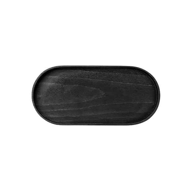 Oválný servírovací tác 35,7x16,5 cm Wood beech ASA Selection - černý
