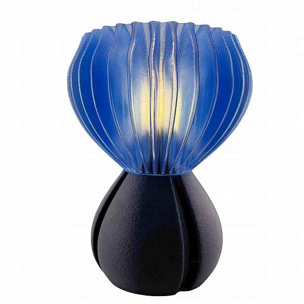 Stolní lampa Noční 3D Forge Saku E27 29 cm Designová černá modrá
