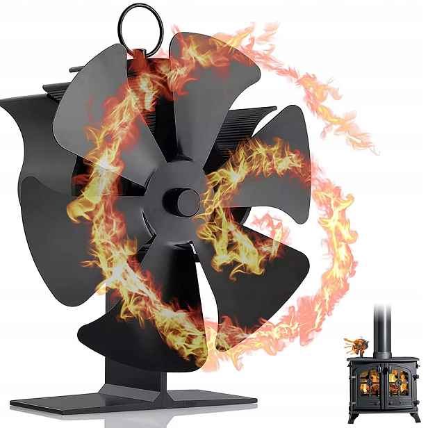 Krbový Ventilátor, Termoelektrický Ventilátor Napájený Teplem Do Krbu