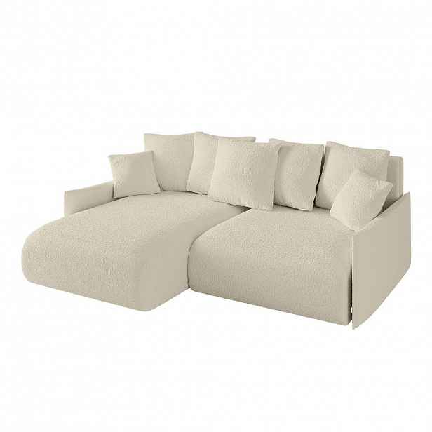 ALTDECOR ROHOVÁ SEDACÍ SOUPRAVA s otomanem vlevo ONESK-L -v1 216x177x72 béžová buklé