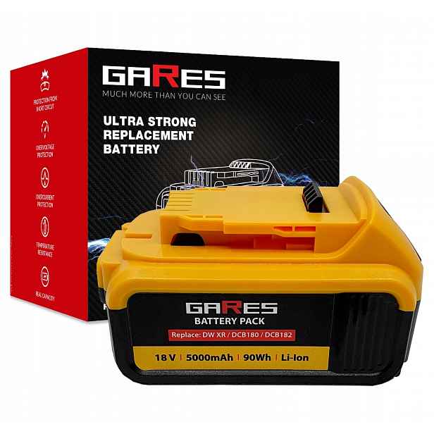 Baterie pro Dewalt Xr DCB180 DCB181 DCB182 18V 5Ah