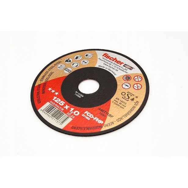 Řezací kotouč na kov 125x1,0x22,2 mm Inox Fischer