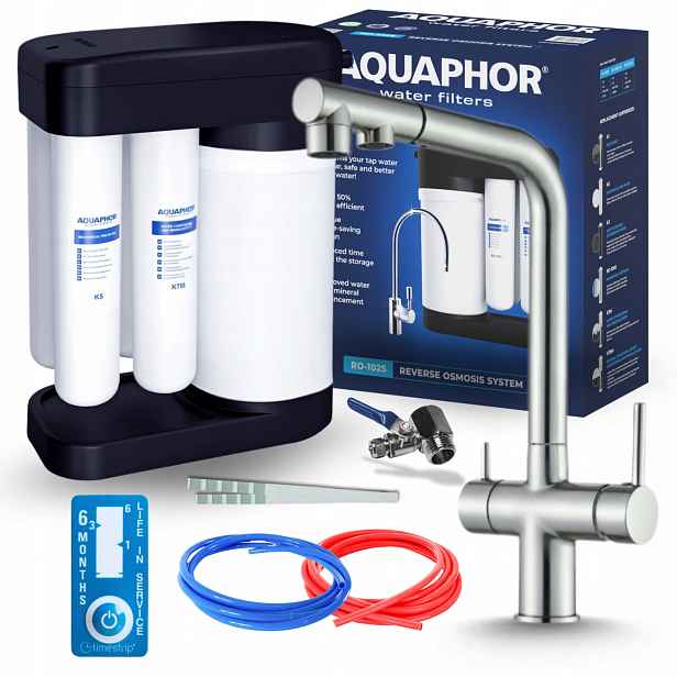Kuchyňský Kohoutek Na Vodní Filtr S Filtrem Reverzní Osmózy Aquaphor Pod Dřez