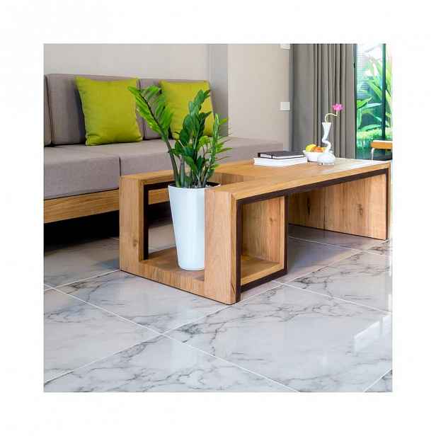 Samolepka na podlahu Ambiance Slab Stickers White Marble, 30 x 30 cm