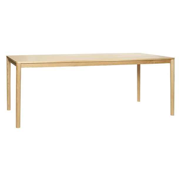 Jídelní stůl v dekoru dubu v přírodní barvě 100x200 cm Ground – Hübsch