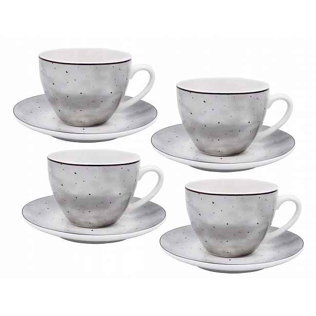 Kávová sada z porcelánu Mg Home Antico 4x240 ml šálky s podšálky