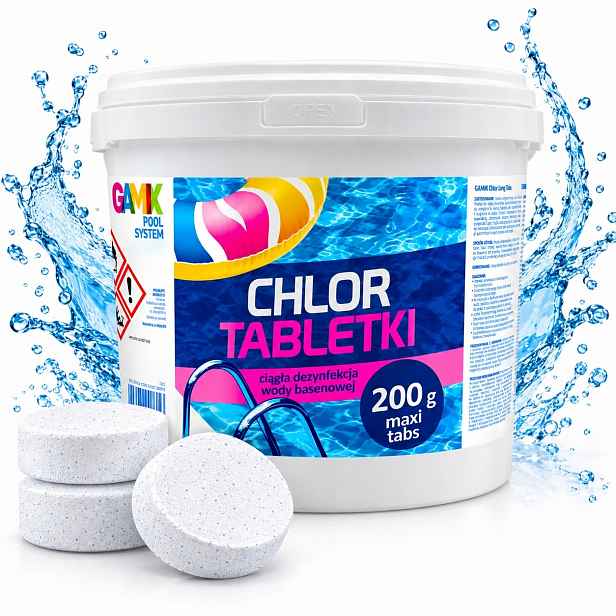 Multi Chlor 5KG Tablety 200G 25X200G Do Bazénu Chemie Dezinfekce Vody