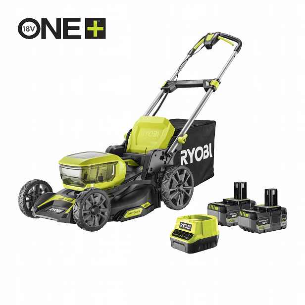 Ryobi RY18LMX46A-250 2 x 18V One+ Bezuhlíková sekačka na trávu záběr 46cm 2