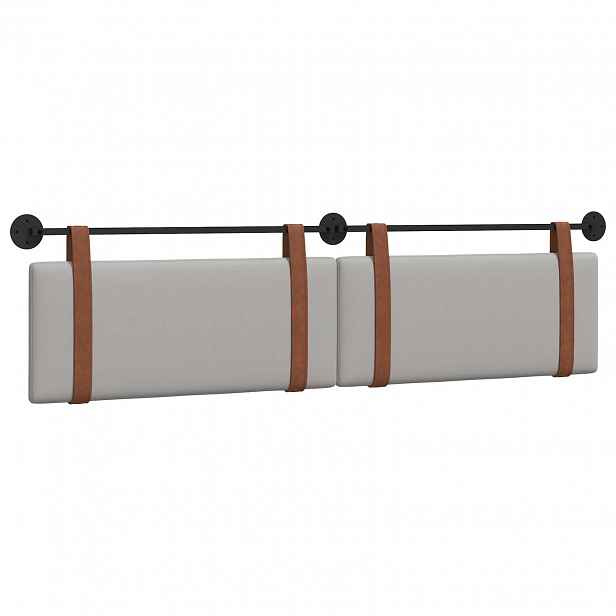 vidaXL Závěsné čelo postele Oblačno šedá Antický PU