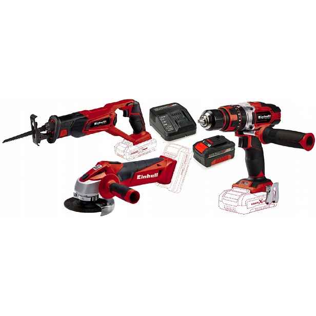 Einhell Sada Elektrického Nářadí, Bruska, Šroubovák 18V 4AH A Další Pila