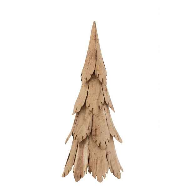 Přírodní vánoční dřevěný stromek z kousků dřeva Tree Wood – 23*23*58 cm J-Line by Jolipa