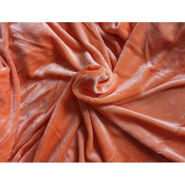 Oranžová mikroplyšová deka My House, 150 x 200 cm