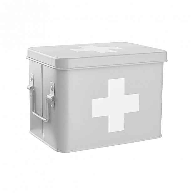 Butlers MEDIC Box na léky - šedá