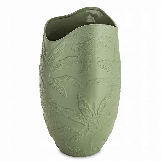 Elegantní váza Flakon Porcelánová Zelená 36 cm Styl Přírodní Dekorace