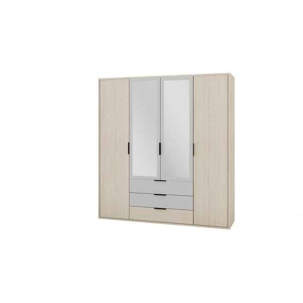 Szynaka Šatní skříň Ryga 02 187 cm dub Riva/šedá