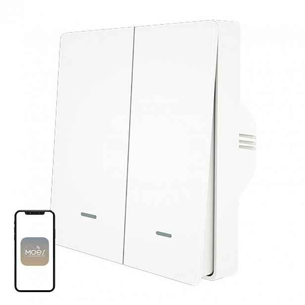 Inteligentní spínač světla Moes ZS-B-EU2 ZigBee 2-kanálový dvojitý