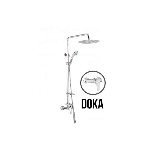 JB Sanitary DOKA SK 61 011 12 6 - Sprchová sestava s baterií 150mm; nerezovou kruhovou sprchou 250mm; s příslušenstvím