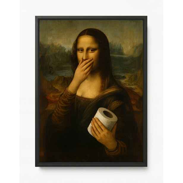 Obraz Rám American Box Grafika Mona Lisa Da Vinci Styl Toaleta 60x80