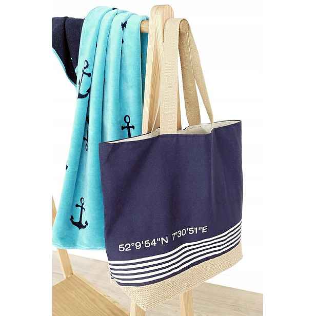 Plážový ručník Beach 80x180 tyrkysový 41 froté 430 g/m2 100% bavlna Cawoe